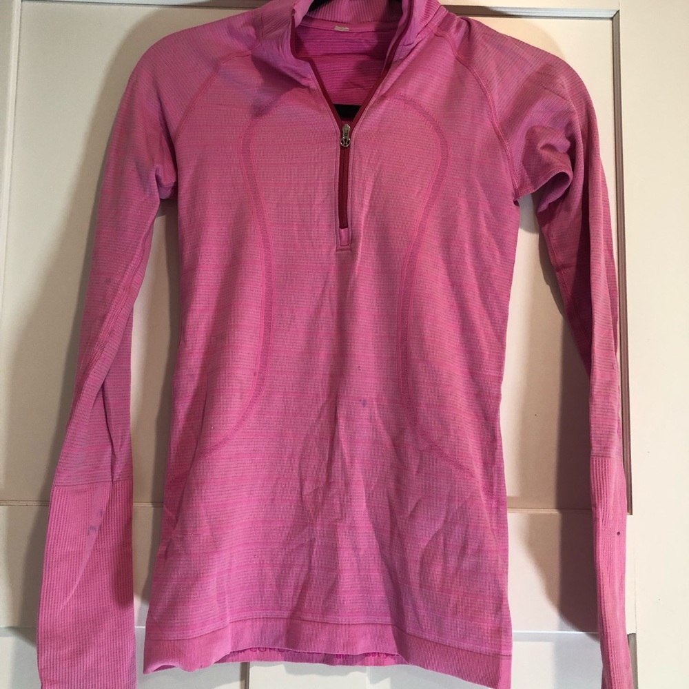 Pink quarter zip